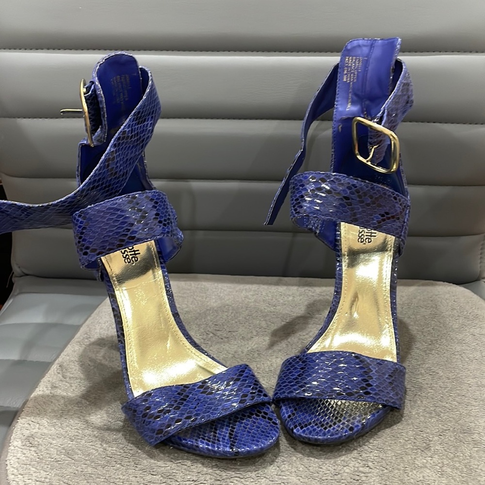 Snake print heels
